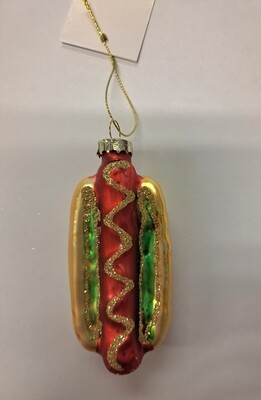 Kersthanger broodje hotdog