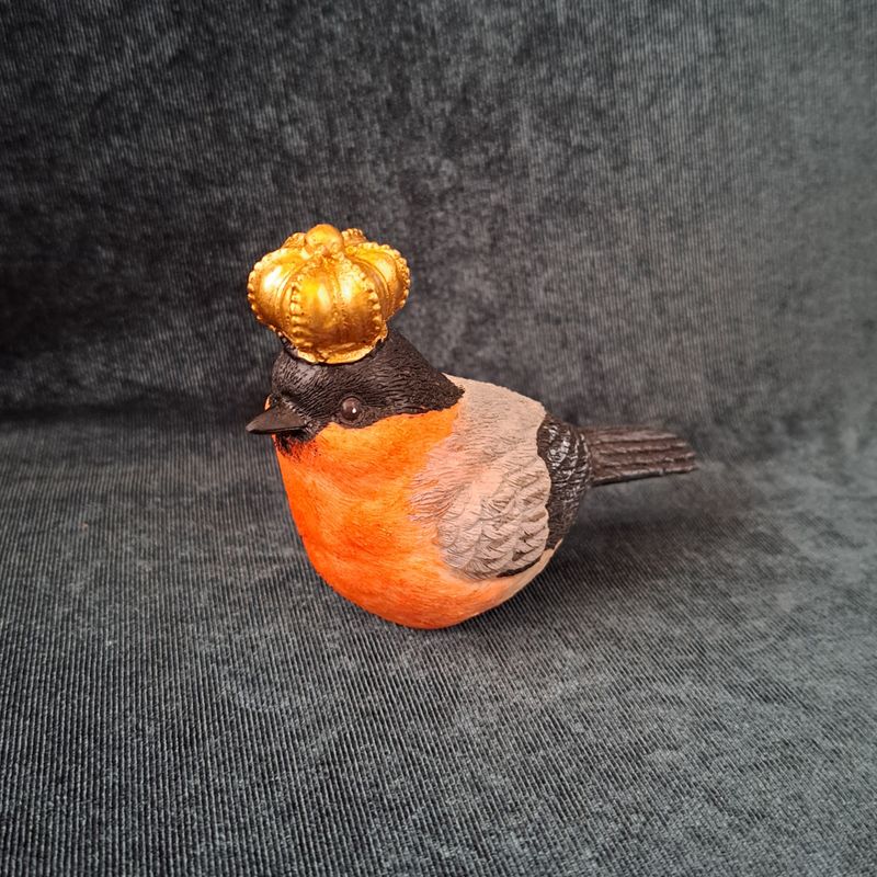 Goudvink met kroontje