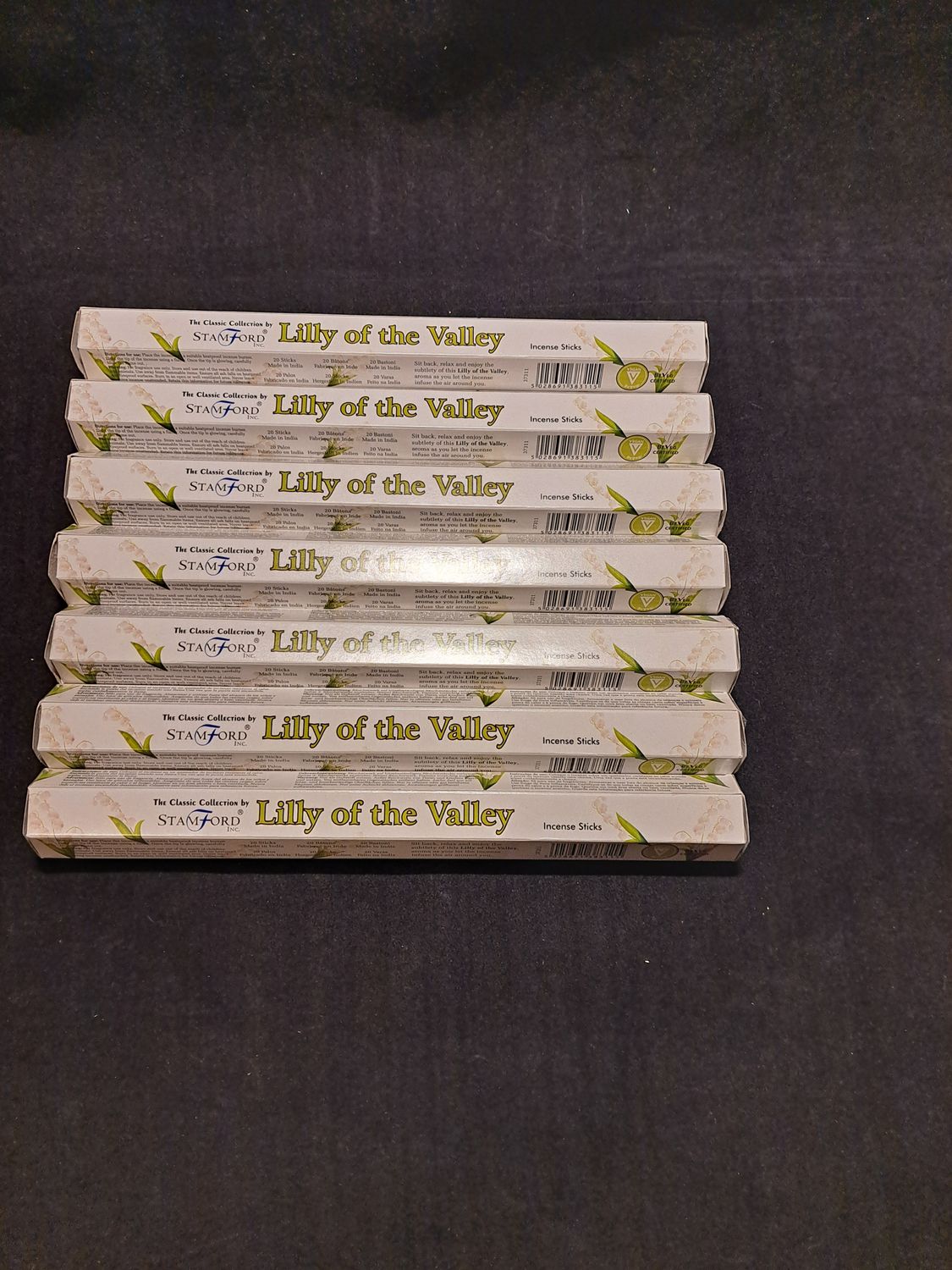 7 doosjes wierook Lilly of the Valley
