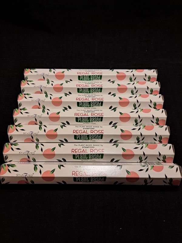 7 doosjes wierook Regal Rose