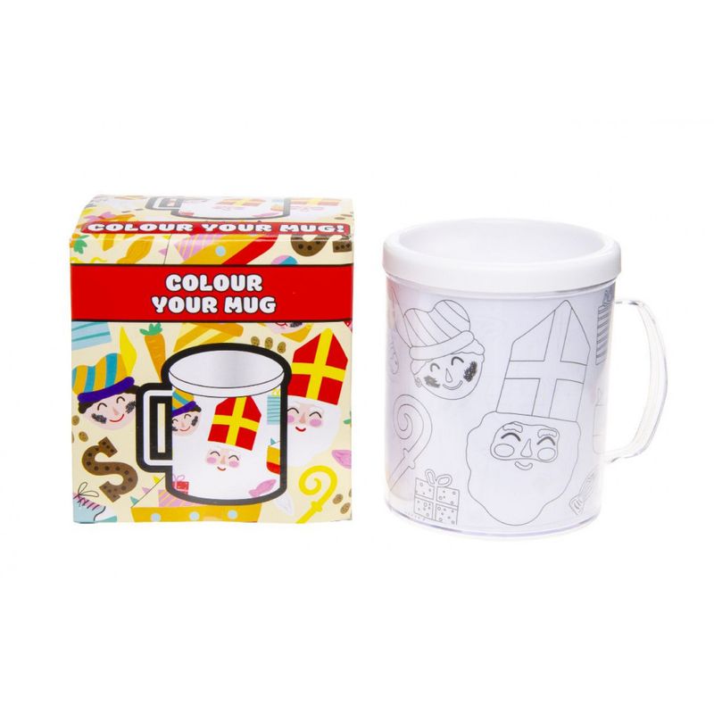 Kleur je beker! Sinterklaas