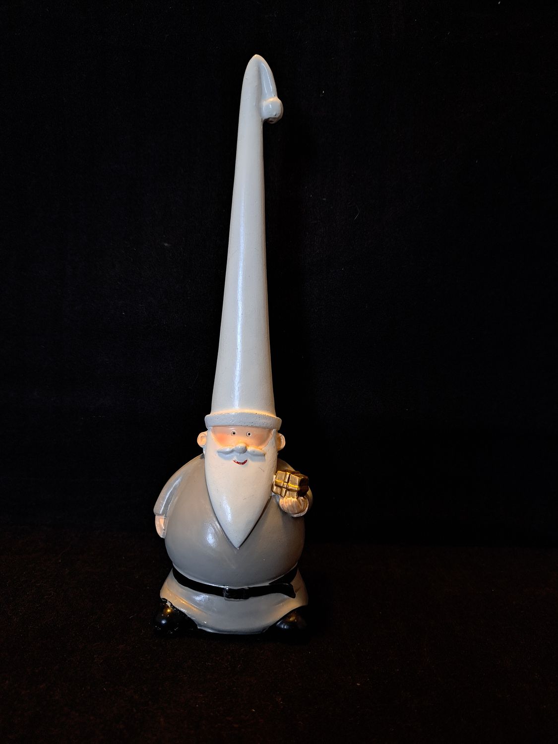 Kerstman lange muts grijs