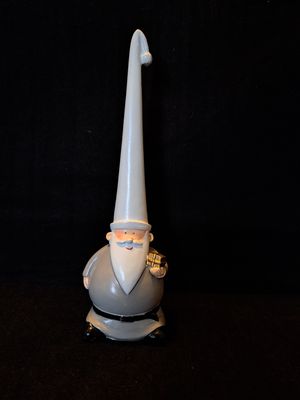 Kerstman lange muts grijs