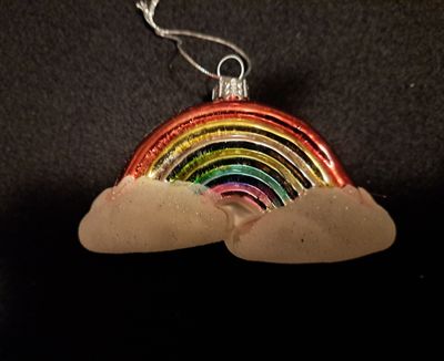 Kerstbal regenboog