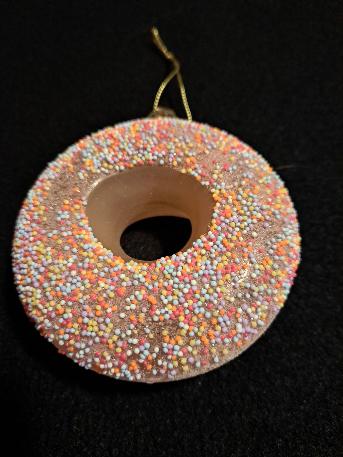 Kerstbal donut rose