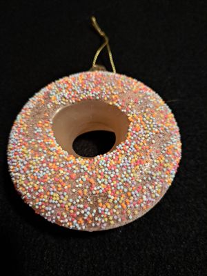 Kerstbal donut rose