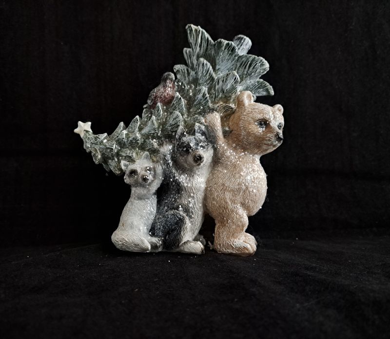 kerstdieren met boom