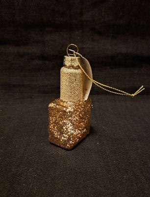 Kerstbal glitternagellak goud