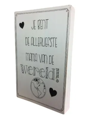 Tekstblok allerliefste mama