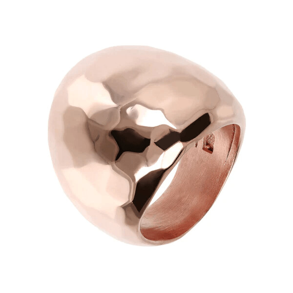 Bague Martelée Rose Dorée