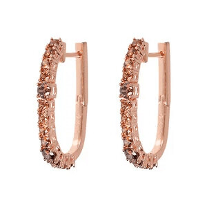 Boucles d'oreilles ovales avec zircons colorés miss