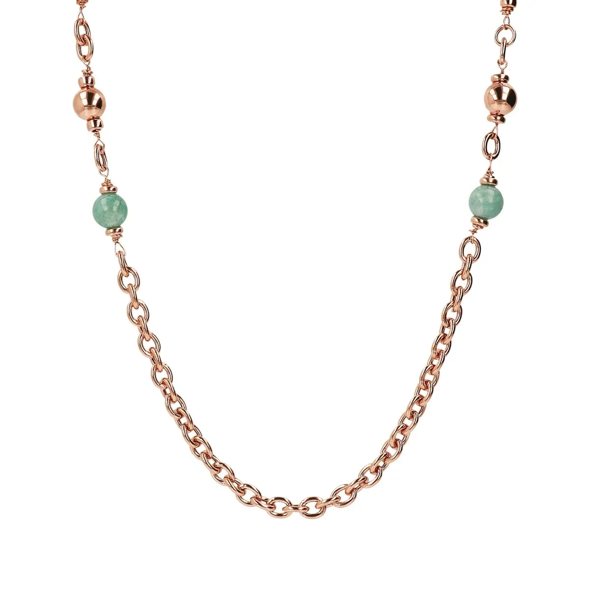Collier chaîne en pierre de quartzite naturelle