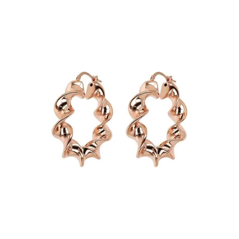 Boucles d'oreilles créoles torsadées