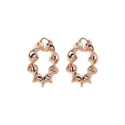 Boucles d'oreilles créoles torsadées