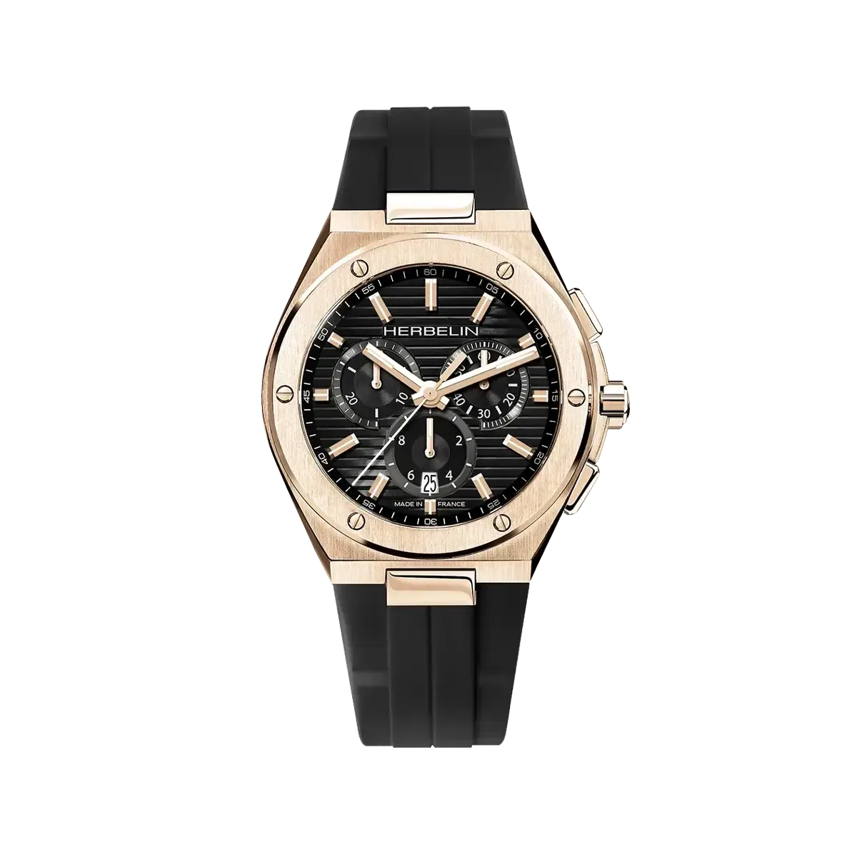 Cap Camarat Chronographe Noir et PVD Or Rose