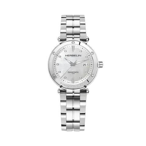 Newport Nacre blanche et diamants
