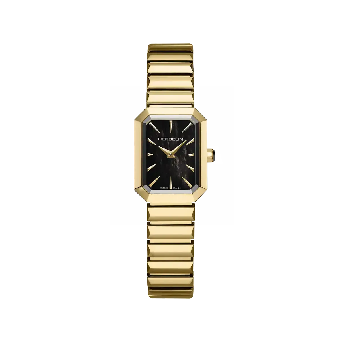 Octogône Nacre Noire et PVD Or