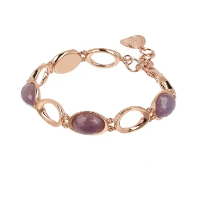 Bracelet avec pierre naturelle ovale