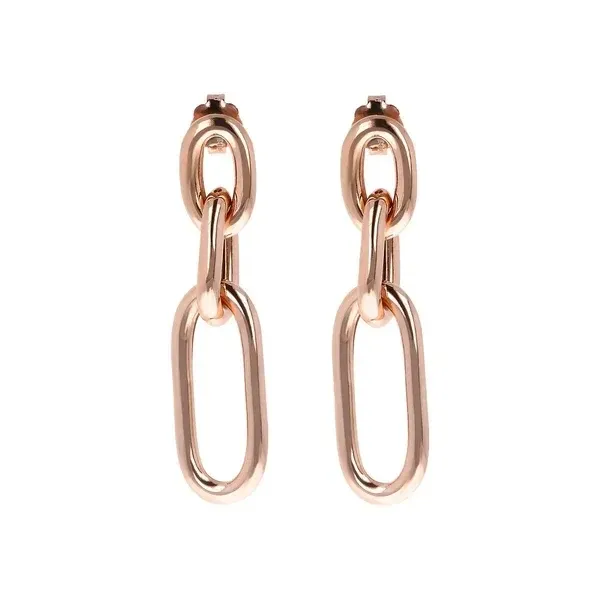 Boucles d'Oreilles Pendantes avec Trombone Maille Forzatina Allongée