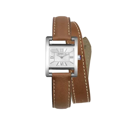 Vème Avenue Bracelet Double Cuir Camel