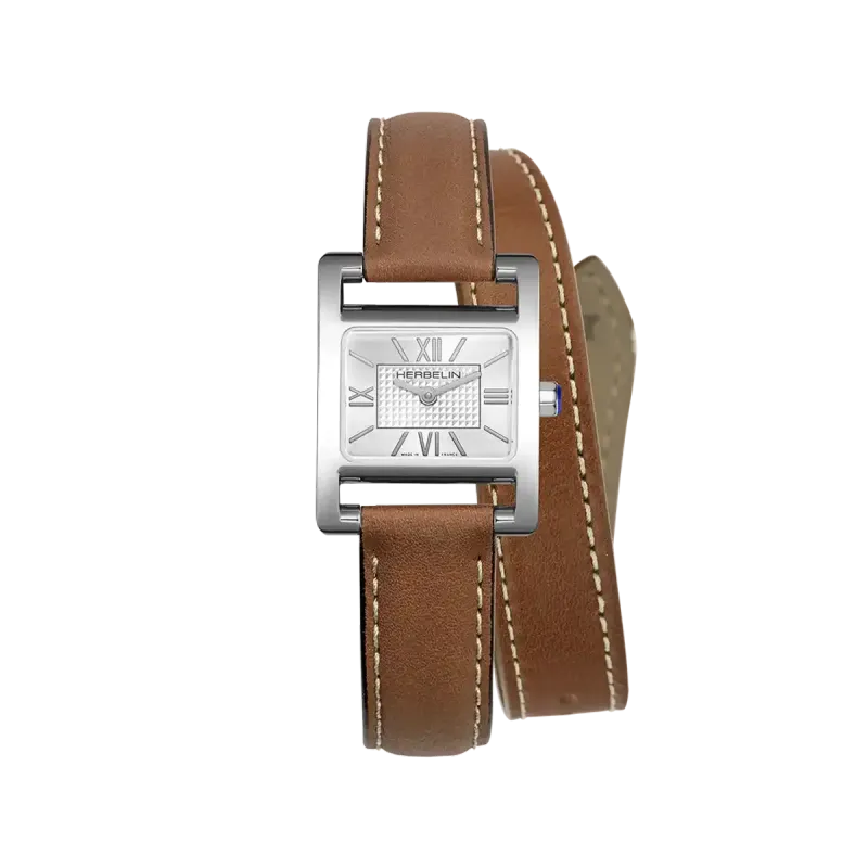 Vème Avenue Bracelet Double Cuir Camel