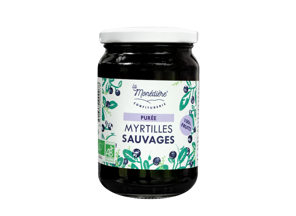 Purée 100% Myrtilles sauvages 280g