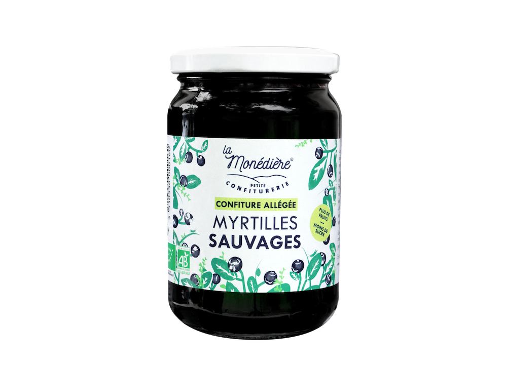 Confiture allégée de Myrtilles sauvages 340g