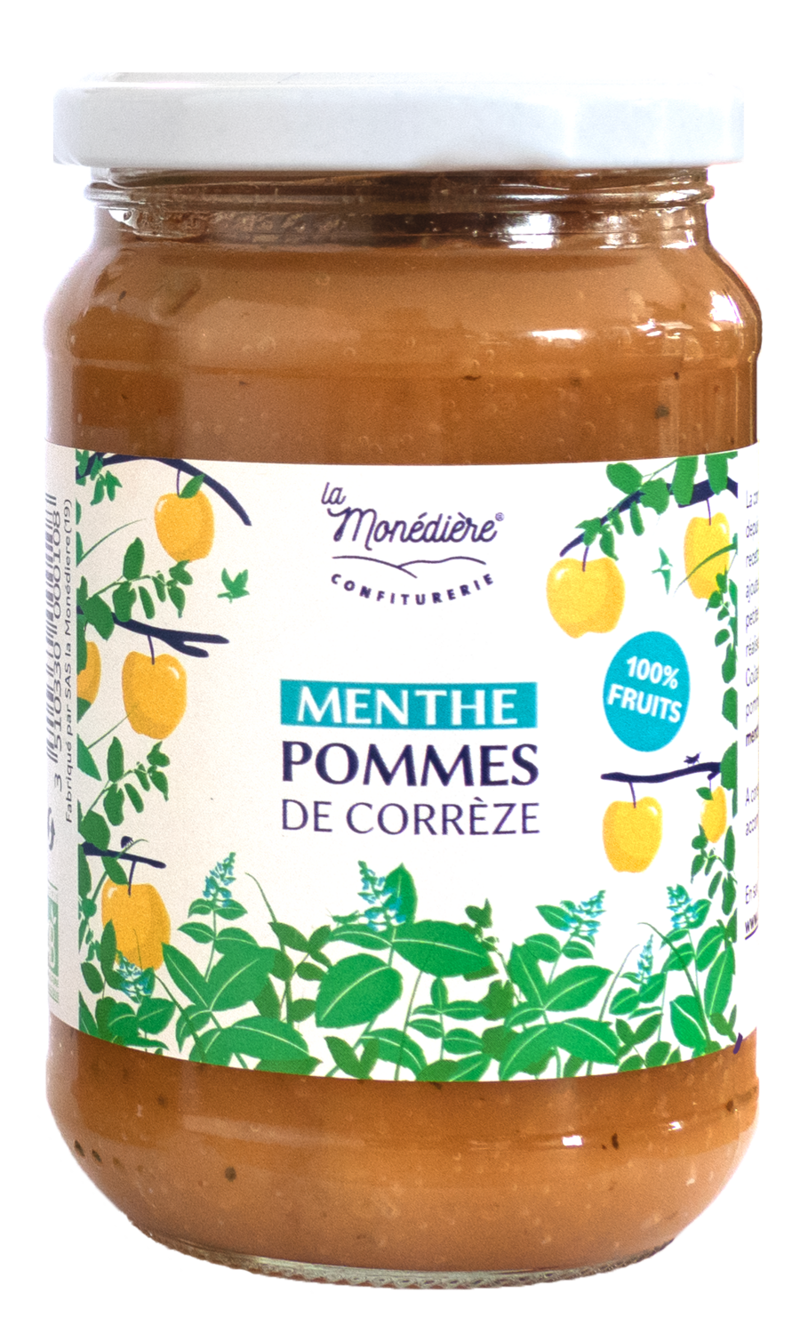Purée de pommes menthe