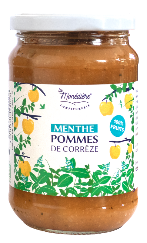 Purée de pommes menthe