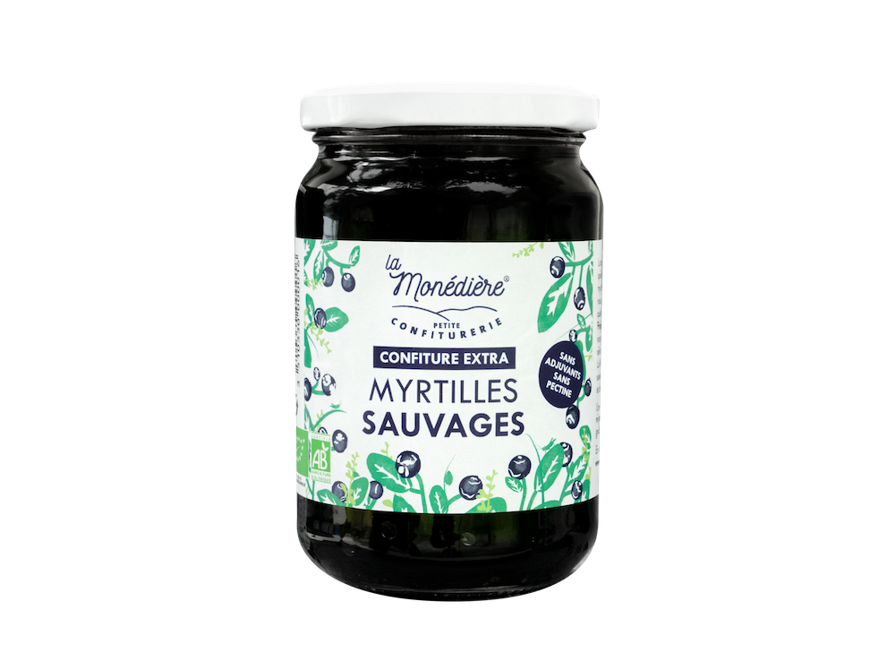 Confiture extra de Myrtilles sauvages 340g