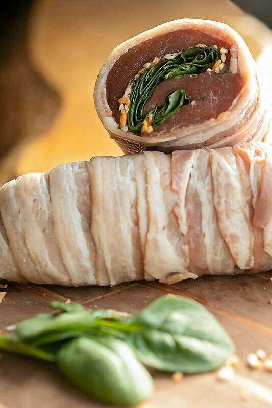 Pesto Spinach Pork Tenderloin Roll Up