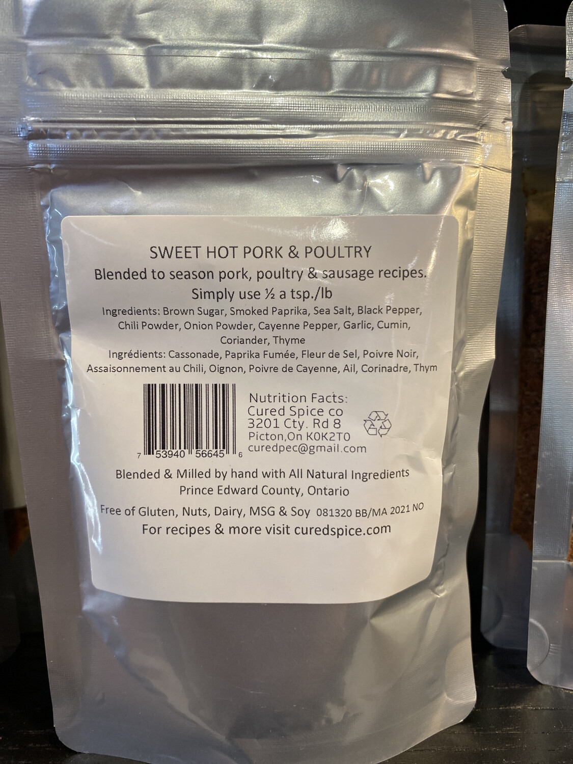 Cured Spice Co. - 50g - Sweet Hot Pork And Poultry Rub