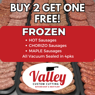 BUY 2 GET ONE FREE Sausage Special