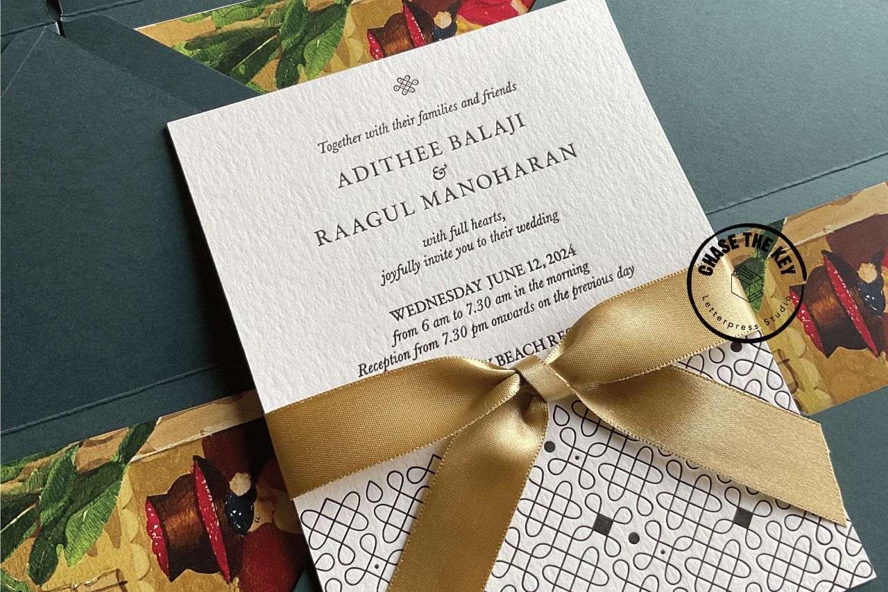 custom letterpress Luxurious wedding invitations
