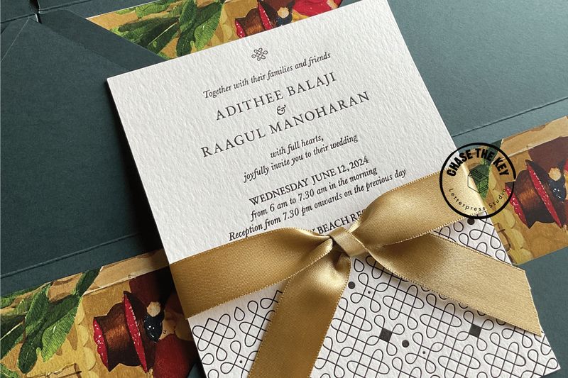 custom letterpress Luxurious wedding invitations