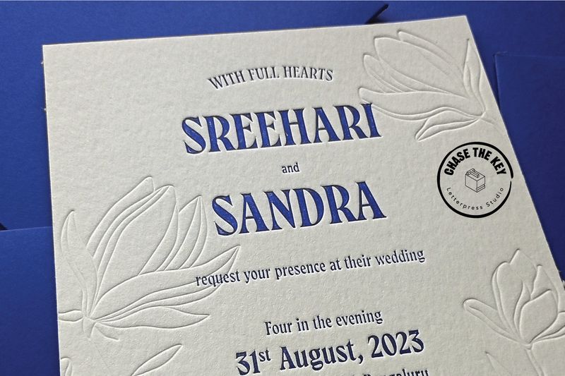 Blue Minimal wedding cards