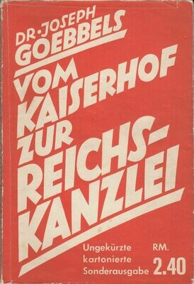 Vom Kaiserhof zur Reichskanzlei - Broschierte Ausgabe