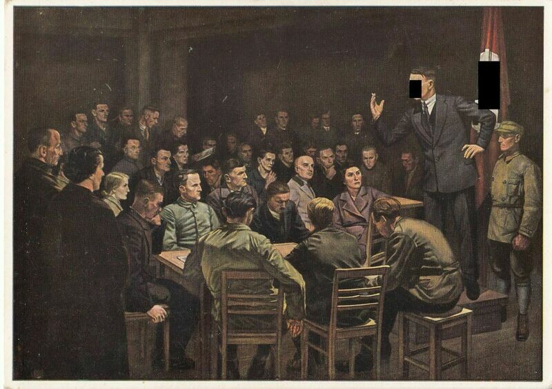 Propagandapostkarte - Hanfstaengl: Am Anfang war das Wort
