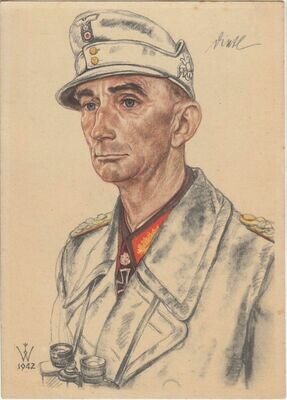 Propagandapostkarte: W. Willrich - Generaloberst Dietl
