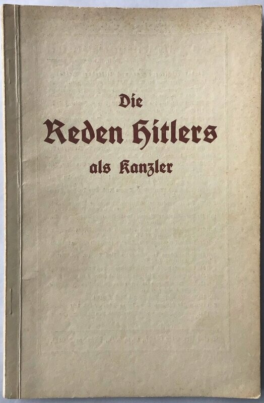 Die Reden Hitlers als Kanzler
