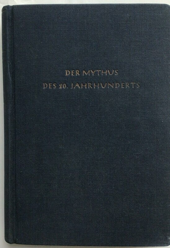 Der Mythus des 20. Jahrhunderts - Tornisterausgabe in blauem Ganzleinen - 2.  Auflage aus dem Jahr 1941