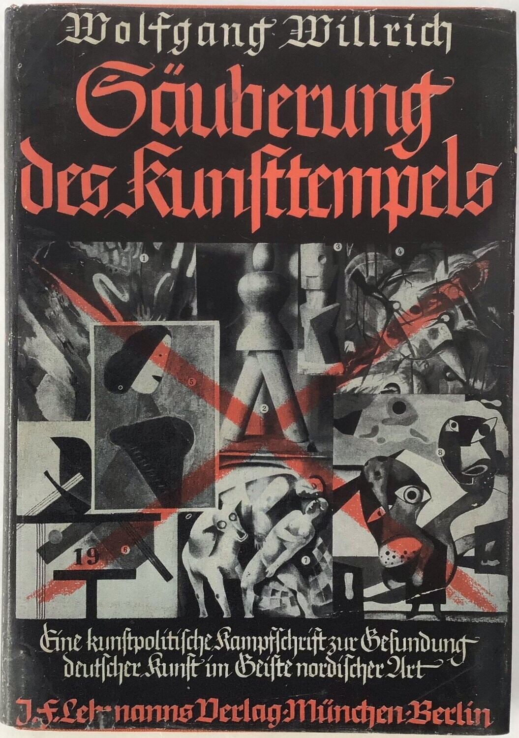Willrich: Säuberung des Kunsttempels - Ganzleinenausgabe (2. Auflage) aus dem Jahr 1938 mit Schutzumschlag (Farbkopie)