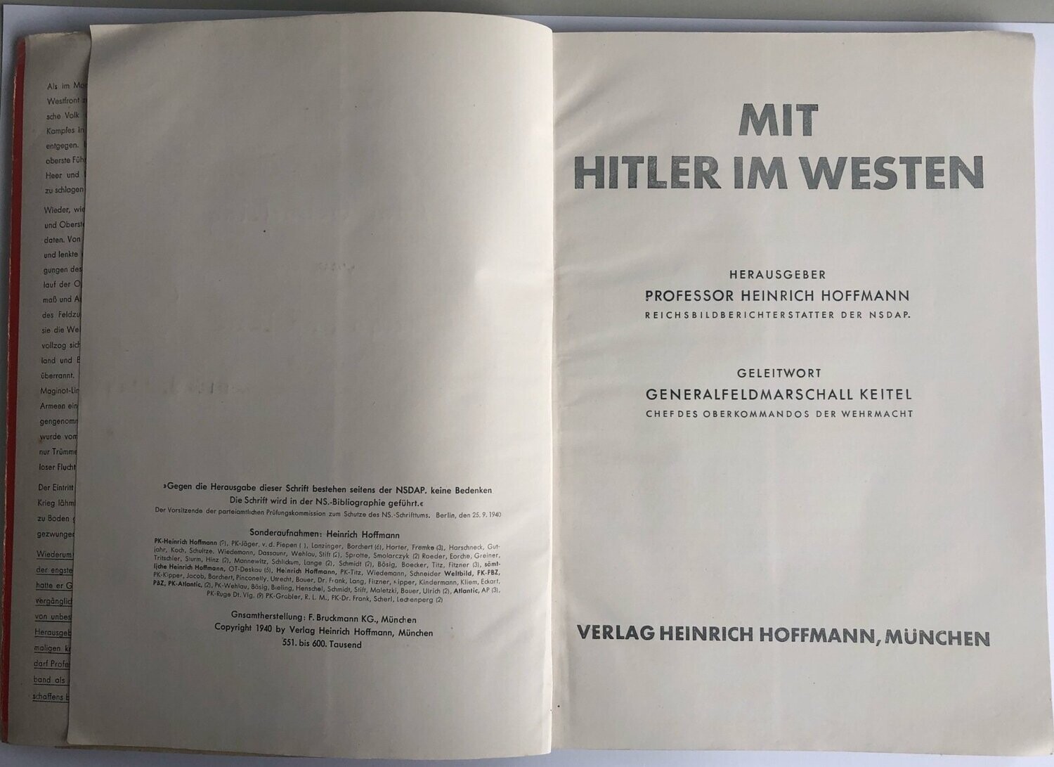 Hoffmann-Bildband: Mit Hitler im Westen - Broschierte Ausgabe aus Hoffmann-Bildband: Mit Hitler im Westen - Broschierte Ausgabe aus