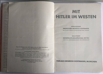 Hoffmann-Bildband: Mit Hitler im Westen - Broschierte Ausgabe aus