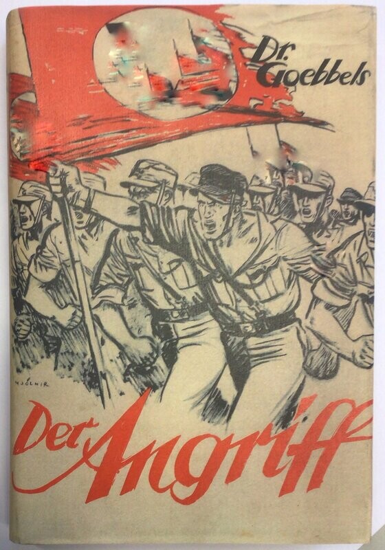 Der Angriff - Halbleinenausgabe (10. Auflage) aus dem Jahr 1942 mit Schutzumschlag - 2. Variante (Kopie)