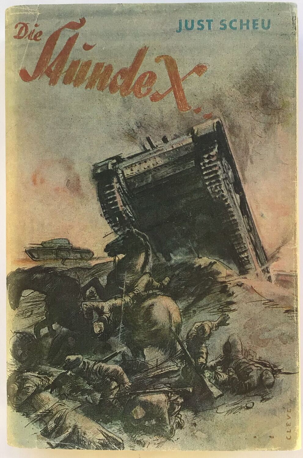 Scheu: Die Stunde X - Mit Panzern in Polen und Flandern - Ganzleinenausgabe (2. Auflage) aus 1941 mit Schutzumschlag (Farbkopie)