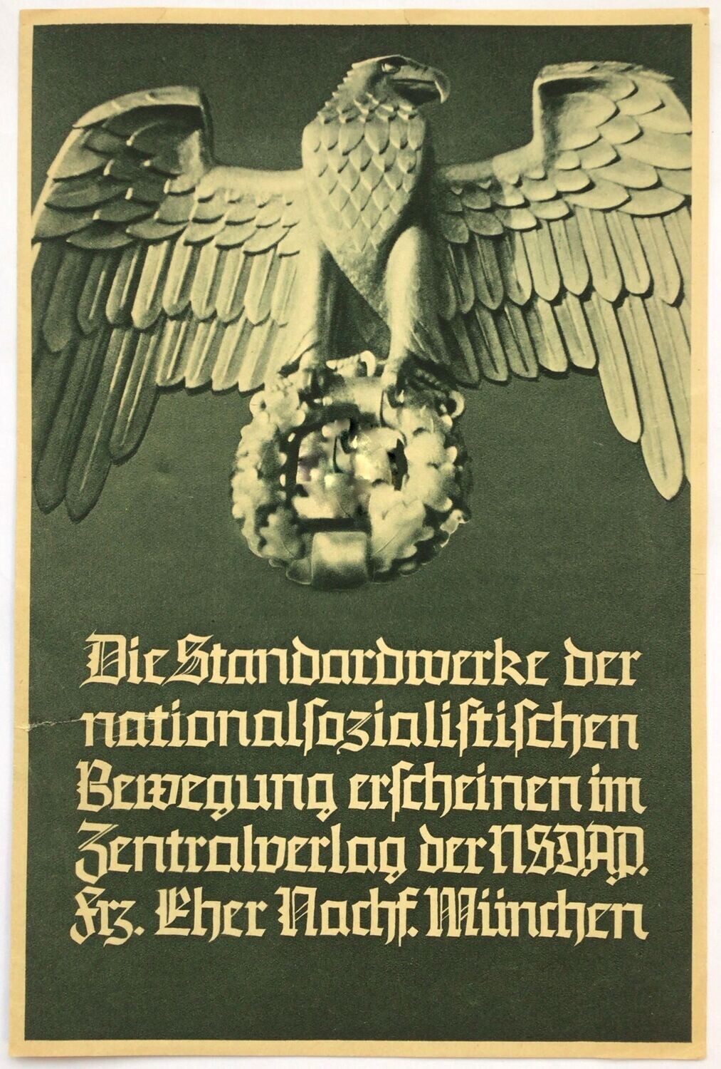 Bücherwerbung aus dem Zentralverlag - Die Standardwerke der nationalsozialistischen Bewegung- Gefaltete Ausgabe aus  dem Jahr 1935