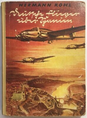 Kohl: Deutsche Flieger über Spanien - Halbleinenausgabe aus dem Jahr 1939