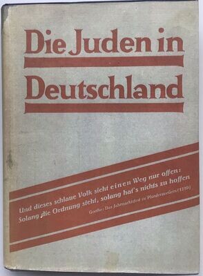 Die Juden in Deutschland - Ganzleinenausgabe (4. Auflage) aus dem Jahr 1936 mit Schutzumschlag (Kopie)