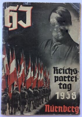 Die HJ. auf dem Reichsparteitag 1938 - Sonderausgabe der Zeitschrift "Unsere Fahne" - Broschierte Ausgabe aus dem Jahr 1938 im Großformat